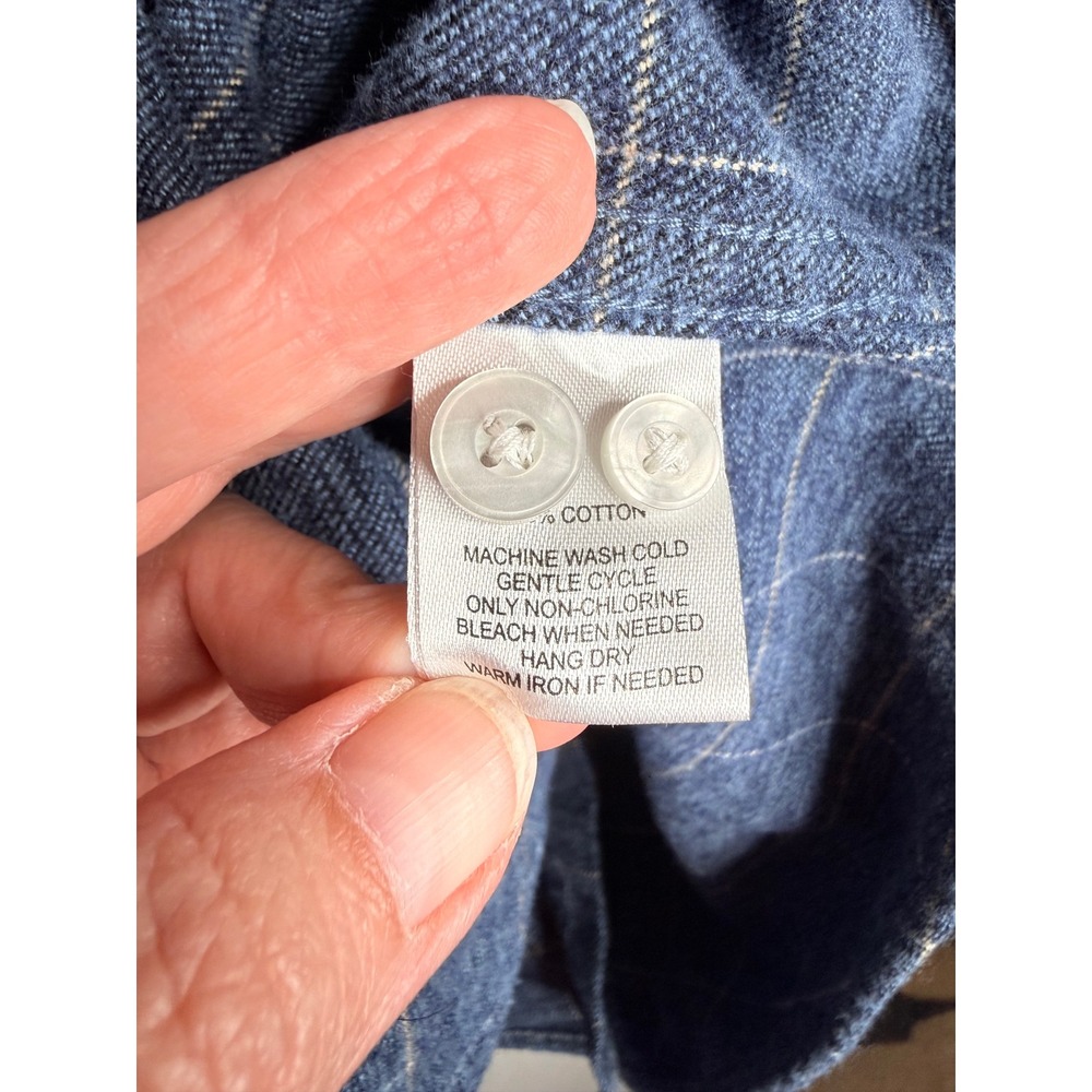 UNTUCKit Mens XXXL Brignole flannel 100% Cotton Long Sleeve Button down blue - Picture 4 of 6